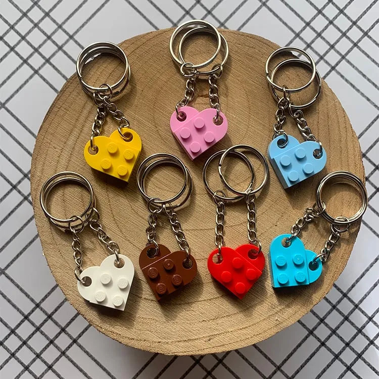 💖Valentine's Day Hot Sale 60% OFF🔥 Brick Heart Keychain Set