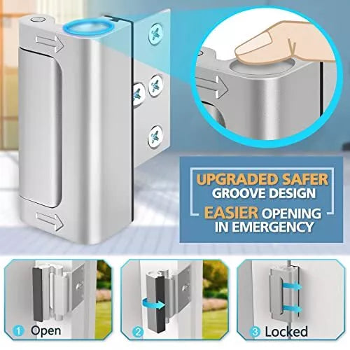 Heavy Duty Door Lock: Withstands 800 lbs, EasyInstall, Anti-Kick for Extra Security & HomeDefense