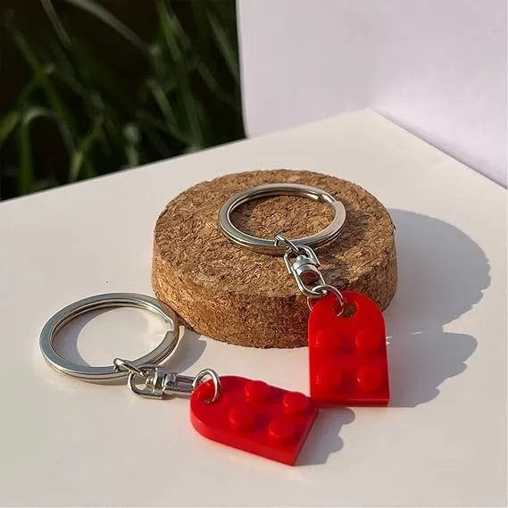 💖Valentine's Day Hot Sale 60% OFF🔥 Brick Heart Keychain Set