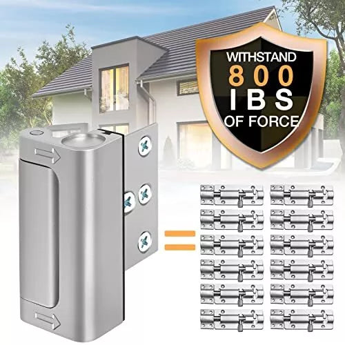 Heavy Duty Door Lock: Withstands 800 lbs, EasyInstall, Anti-Kick for Extra Security & HomeDefense