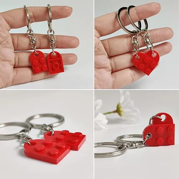 💖Valentine's Day Hot Sale 60% OFF🔥 Brick Heart Keychain Set