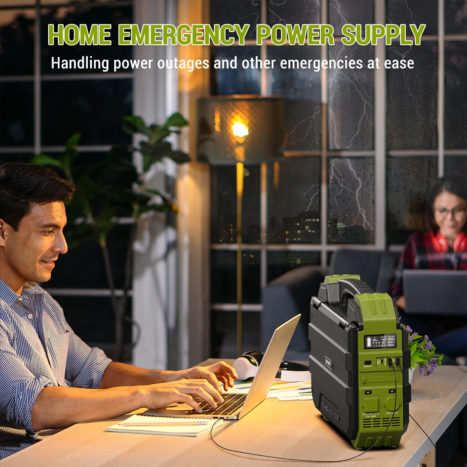 đ„Portable Power Station with Built-in Solar PanelăWorldwide Shippingă