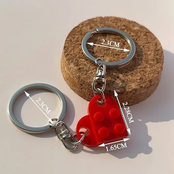 💖Valentine's Day Hot Sale 60% OFF🔥 Brick Heart Keychain Set