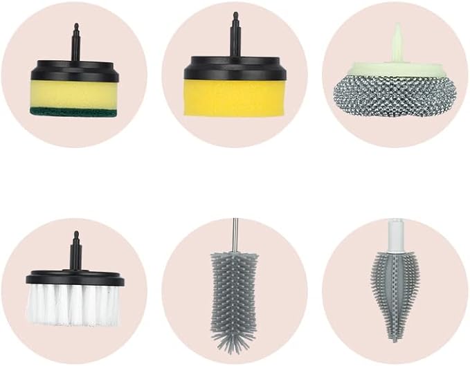 Gear Electric Cleaning Brush, Multifunctional Cleaning Tool with Telescopic Handle