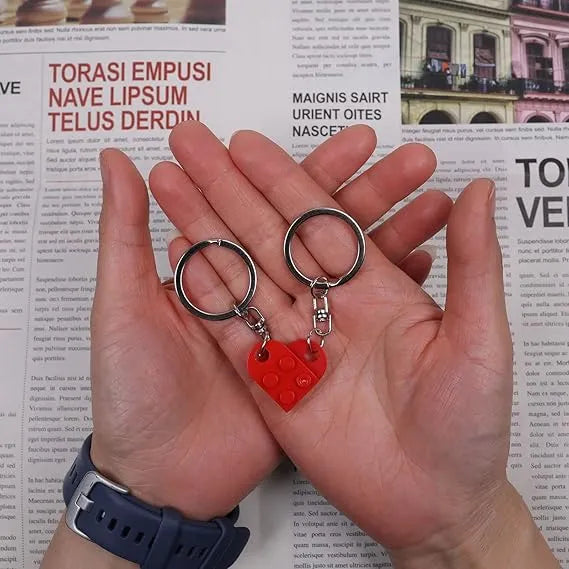 💖Valentine's Day Hot Sale 60% OFF🔥 Brick Heart Keychain Set