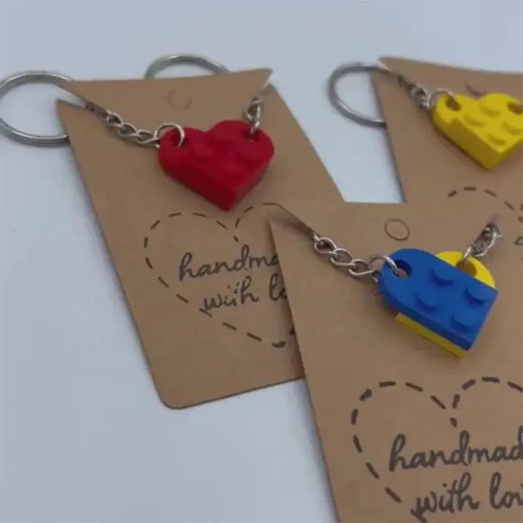💖Valentine's Day Hot Sale 60% OFF🔥 Brick Heart Keychain Set