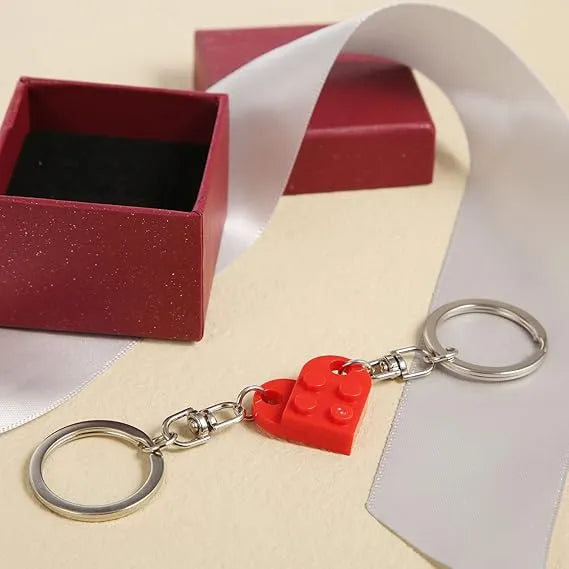 💖Valentine's Day Hot Sale 60% OFF🔥 Brick Heart Keychain Set