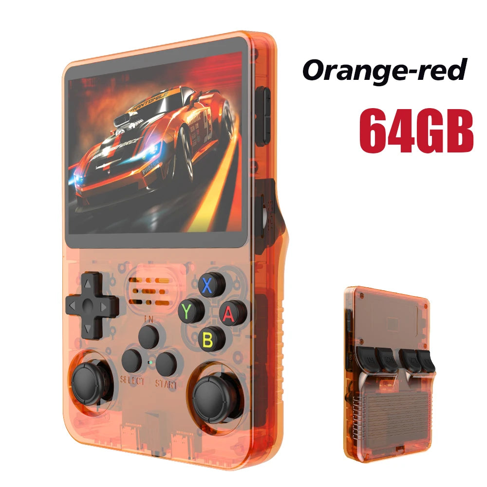 R36S Retro Handheld Video Game Console Linux System 3.5-Inch IPS Screen Mini Portable Handheld Video Player 64GB 15000 Games