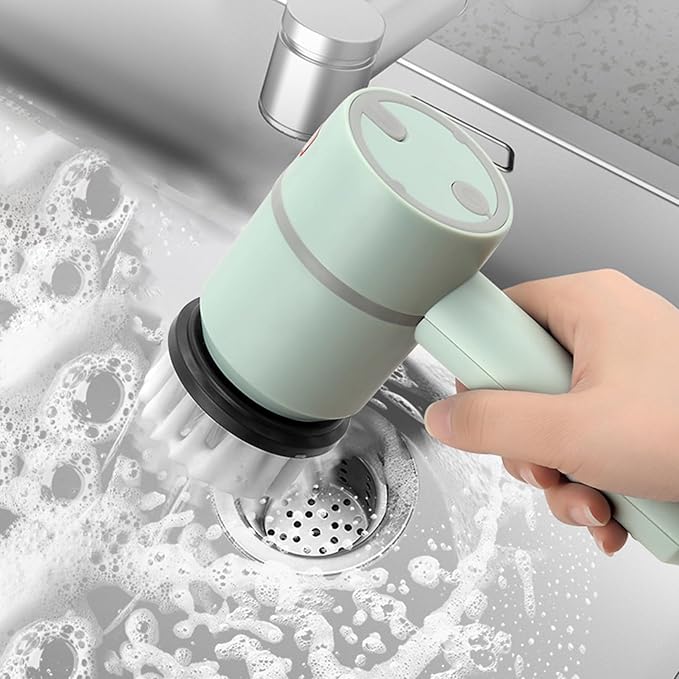 Gear Electric Cleaning Brush, Multifunctional Cleaning Tool with Telescopic Handle