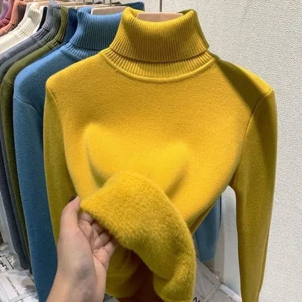 🎅 Sales 49% OFF🎁Winter fleece thick knitted bottoming shirt