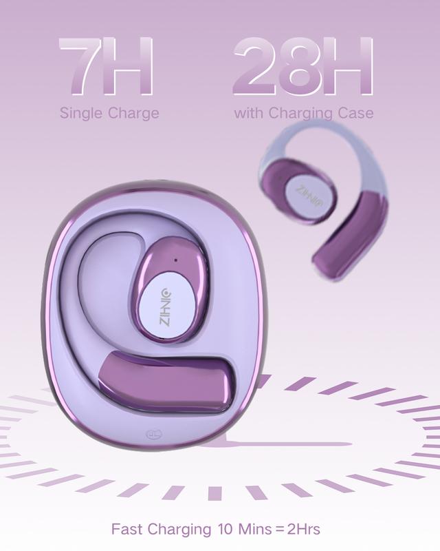 True Wireless headphones Open EarEarbuds Bluetooth 5.4,lPX5 Waterproof,35HrsPlaytime, Chargeable Open Ear Headphone withCharging Case,Light-Weight Headphones Built-inMicrophone Audio Electronic
