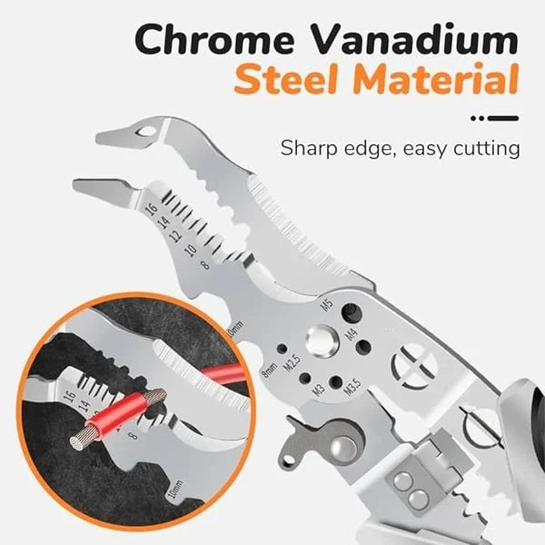 🛒2024 New Multifunctional Elbow Wire Stripping Pliers with a Spring Keychain