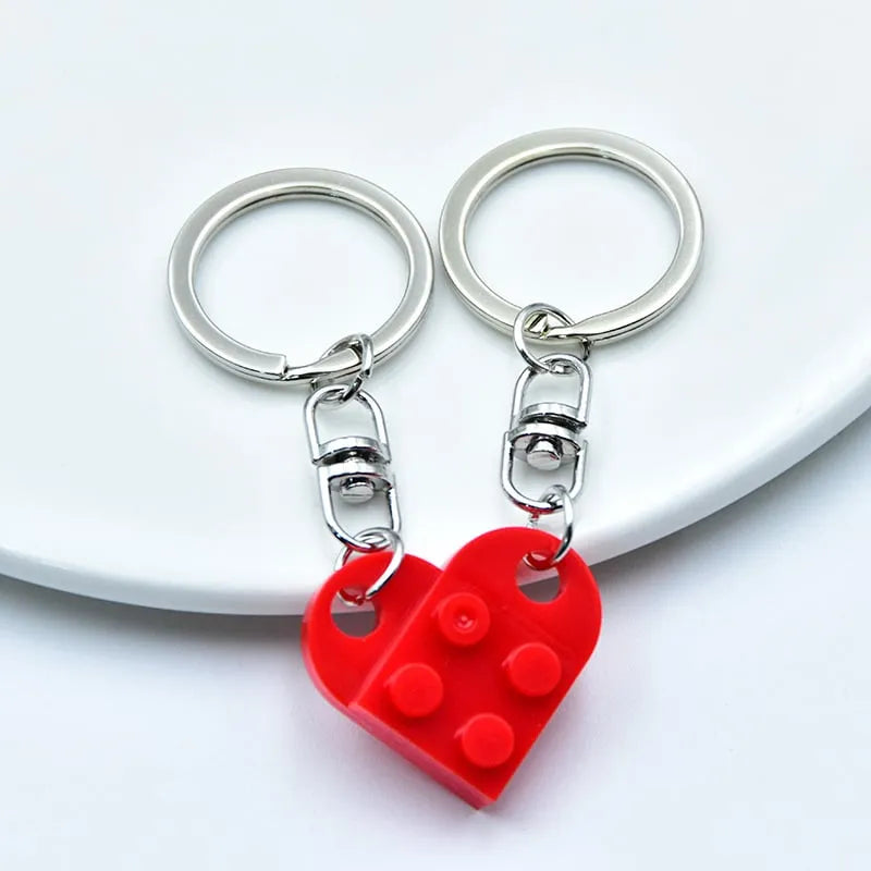 💖Valentine's Day Hot Sale 60% OFF🔥 Brick Heart Keychain Set