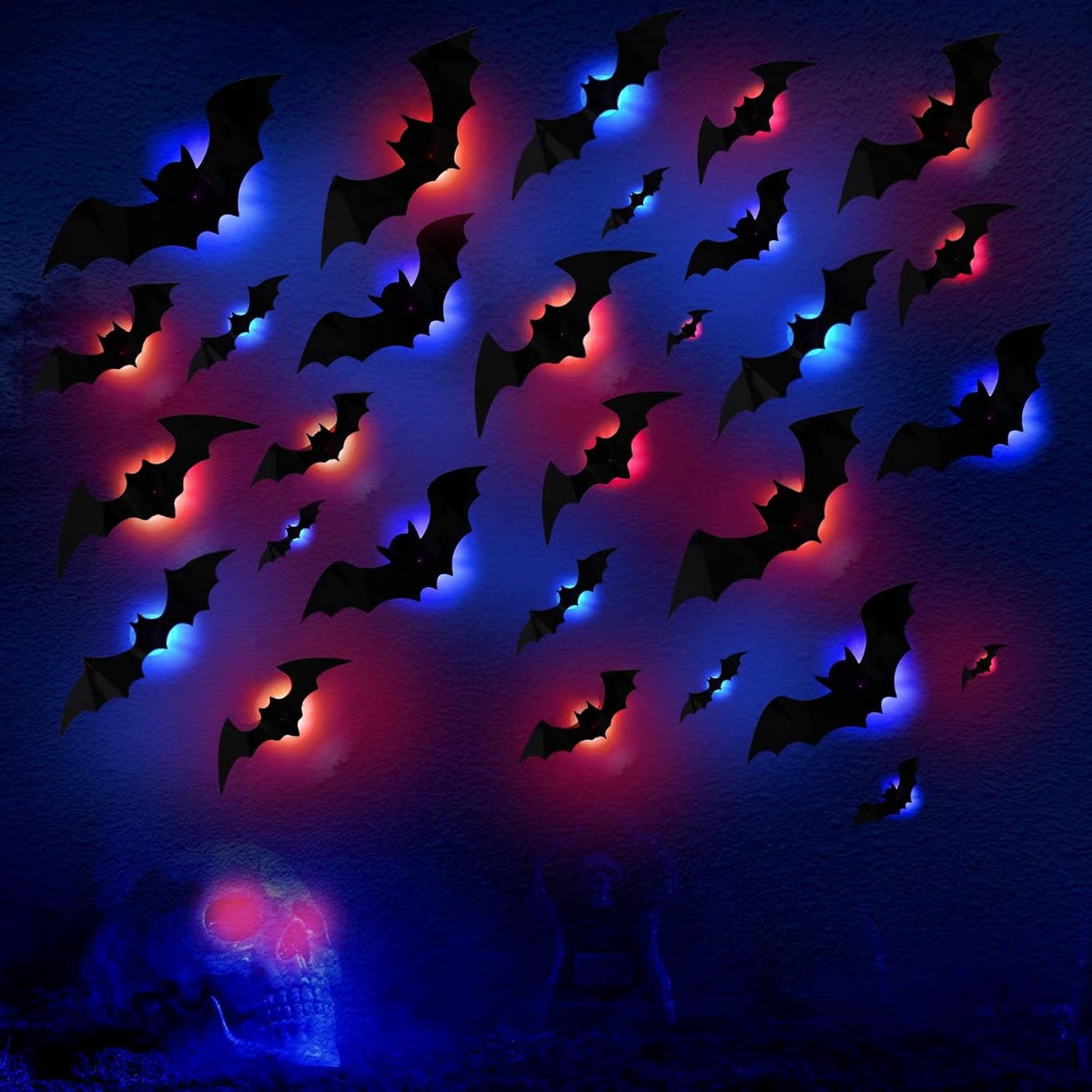 🦇Halloween 3D Lighted Bats