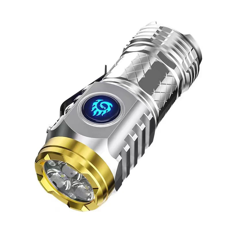 🔦German Three-eyed Monster Mini Flash Super Power Flashlight -H