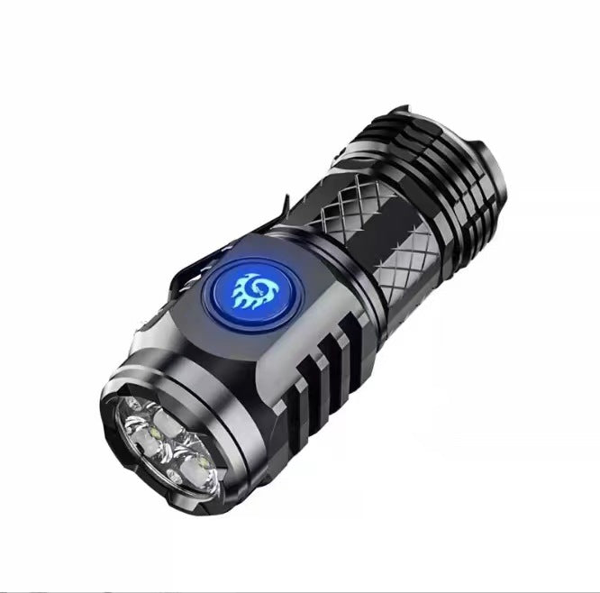 🔦German Three-eyed Monster Mini Flash Super Power Flashlight -H