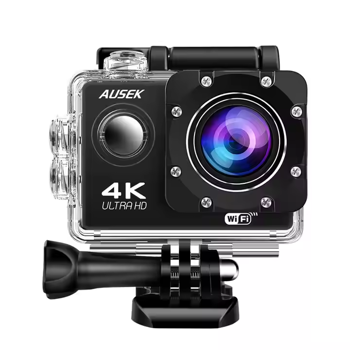 Action Camera,4K 30fps Sports Action Camera with 140 Degree Wide Angle Lens,Ultra HD Sports Cam 30M Underwater Waterproof Camera