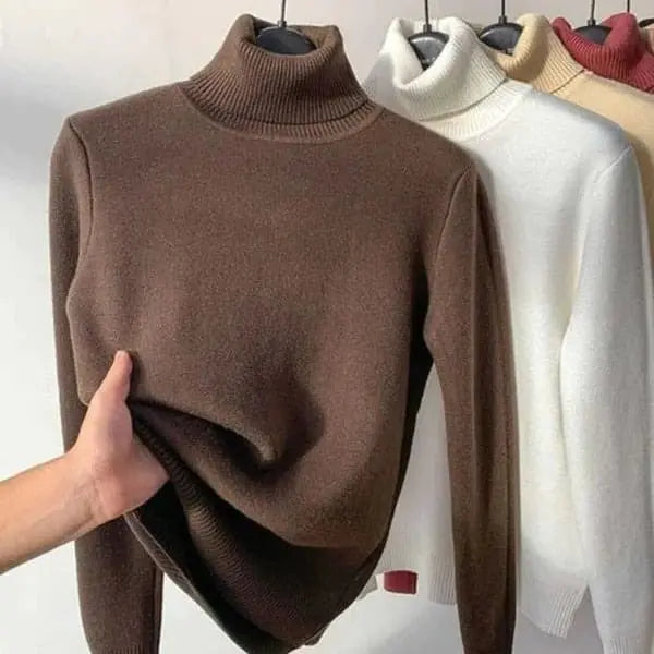 🎅 Sales 49% OFF🎁Winter fleece thick knitted bottoming shirt