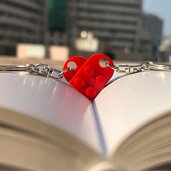 💖Valentine's Day Hot Sale 60% OFF🔥 Brick Heart Keychain Set