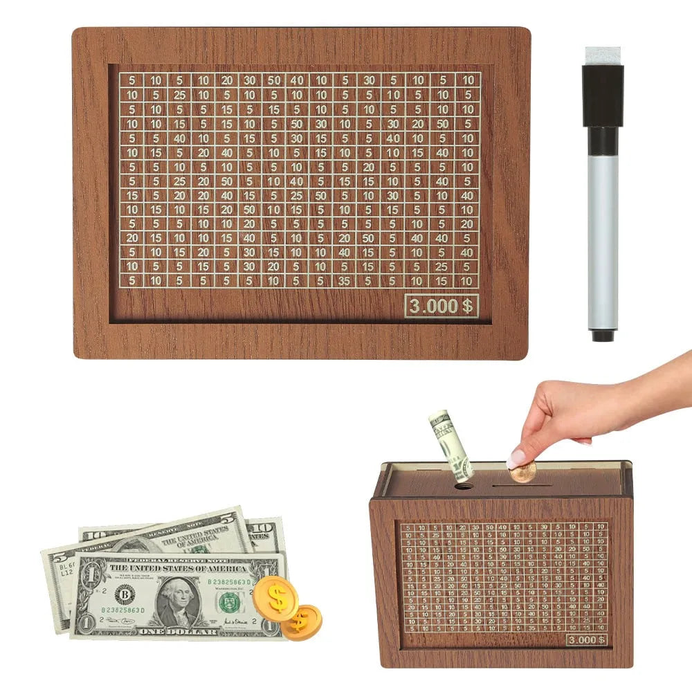🎁Holiday Sale 70% OFF🔥Cash Vault Wooden Savings Box