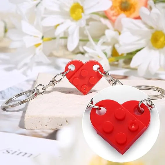 💖Valentine's Day Hot Sale 60% OFF🔥 Brick Heart Keychain Set