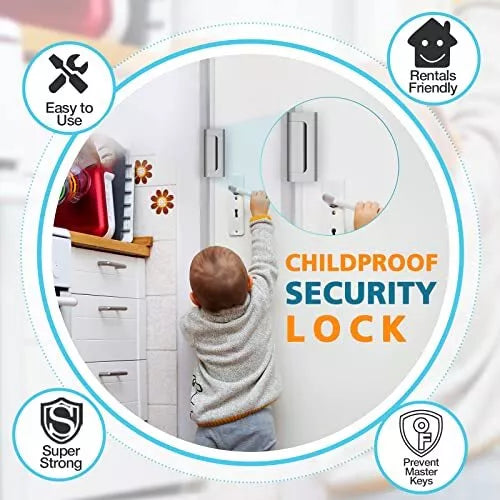 Heavy Duty Door Lock: Withstands 800 lbs, EasyInstall, Anti-Kick for Extra Security & HomeDefense