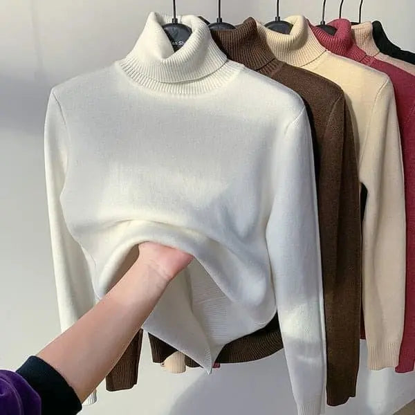 🎅 Sales 49% OFF🎁Winter fleece thick knitted bottoming shirt
