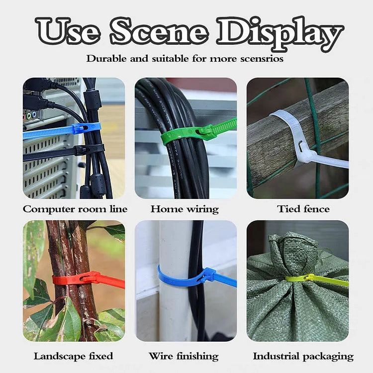 Buckle Self-locking Premium Nylon Cable Wire Ties - applied!
