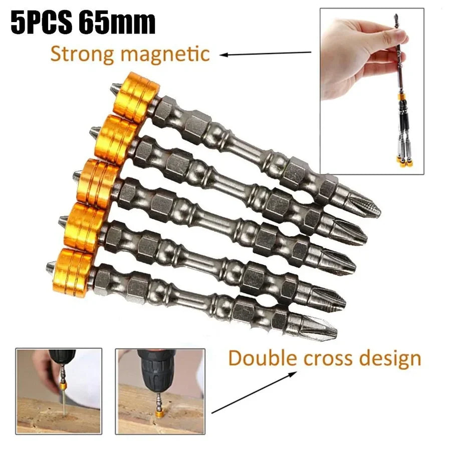🛒5 Pcs Set Strong Magnetic Screwdriver Bits