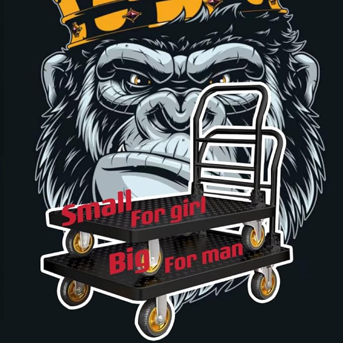 🎉Four-wheel disc brake electric flatbed cargo transport trolley