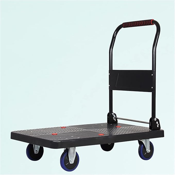 🎉Four-wheel disc brake electric flatbed cargo transport trolley