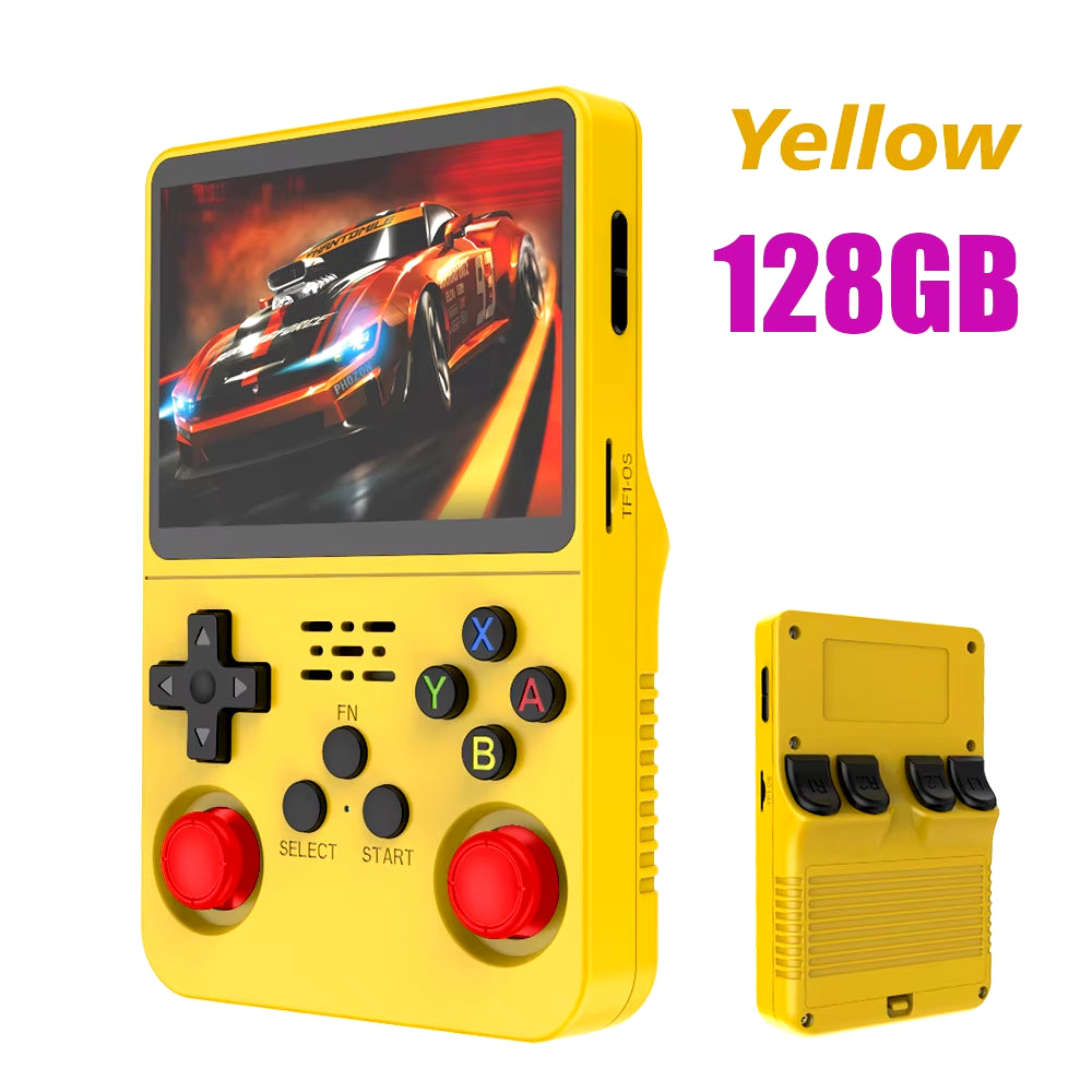 R36S Retro Handheld Video Game Console Linux System 3.5-Inch IPS Screen Mini Portable Handheld Video Player 64GB 15000 Games