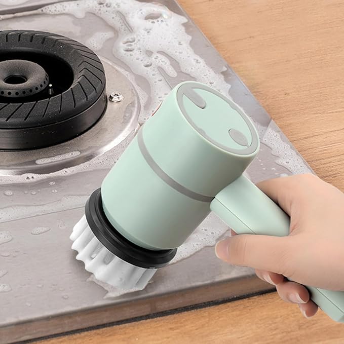 Gear Electric Cleaning Brush, Multifunctional Cleaning Tool with Telescopic Handle