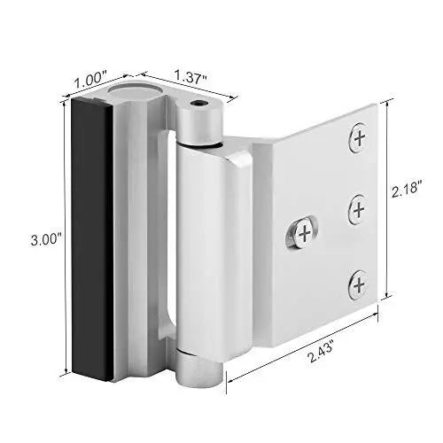Heavy Duty Door Lock: Withstands 800 lbs, EasyInstall, Anti-Kick for Extra Security & HomeDefense