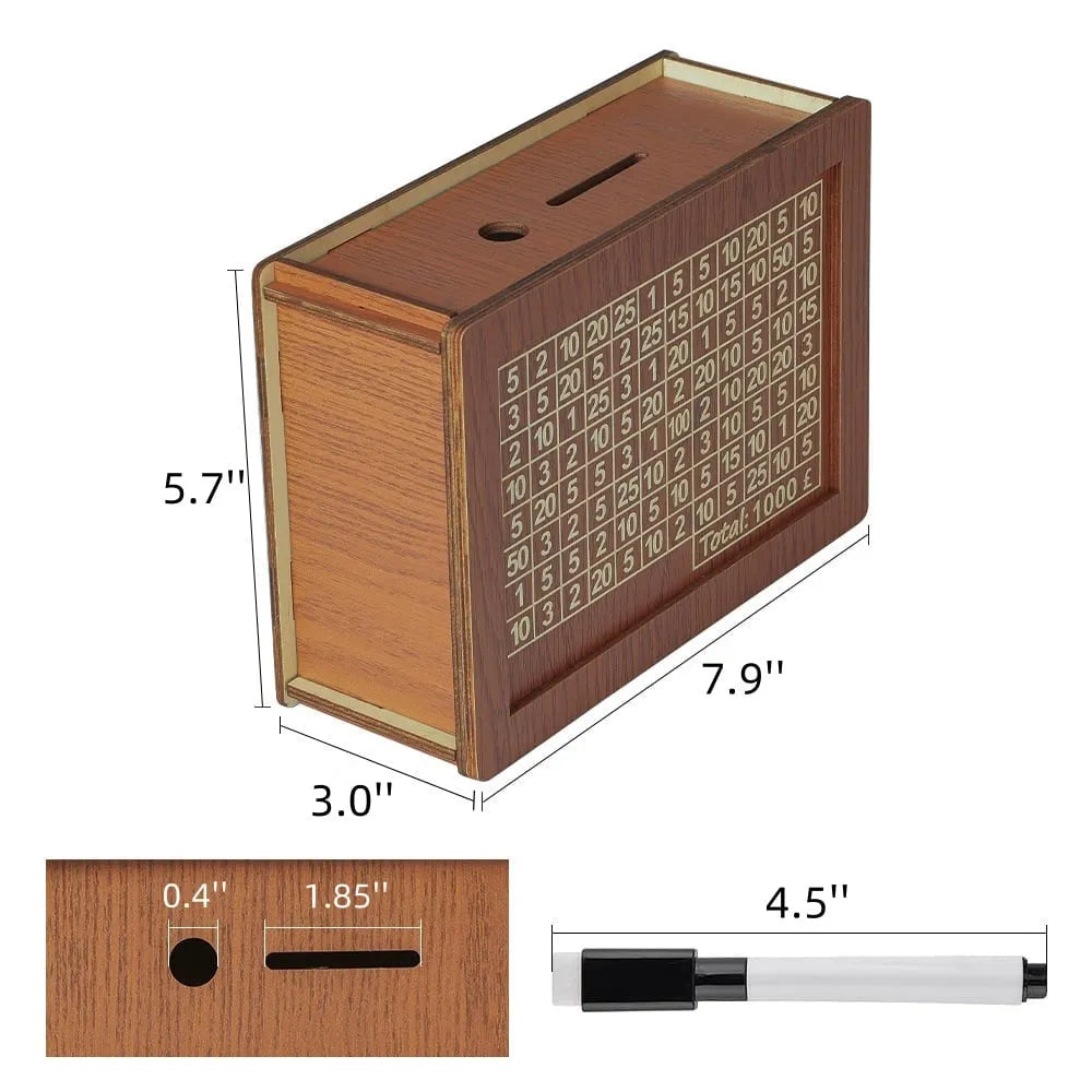 🎁Holiday Sale 70% OFF🔥Cash Vault Wooden Savings Box