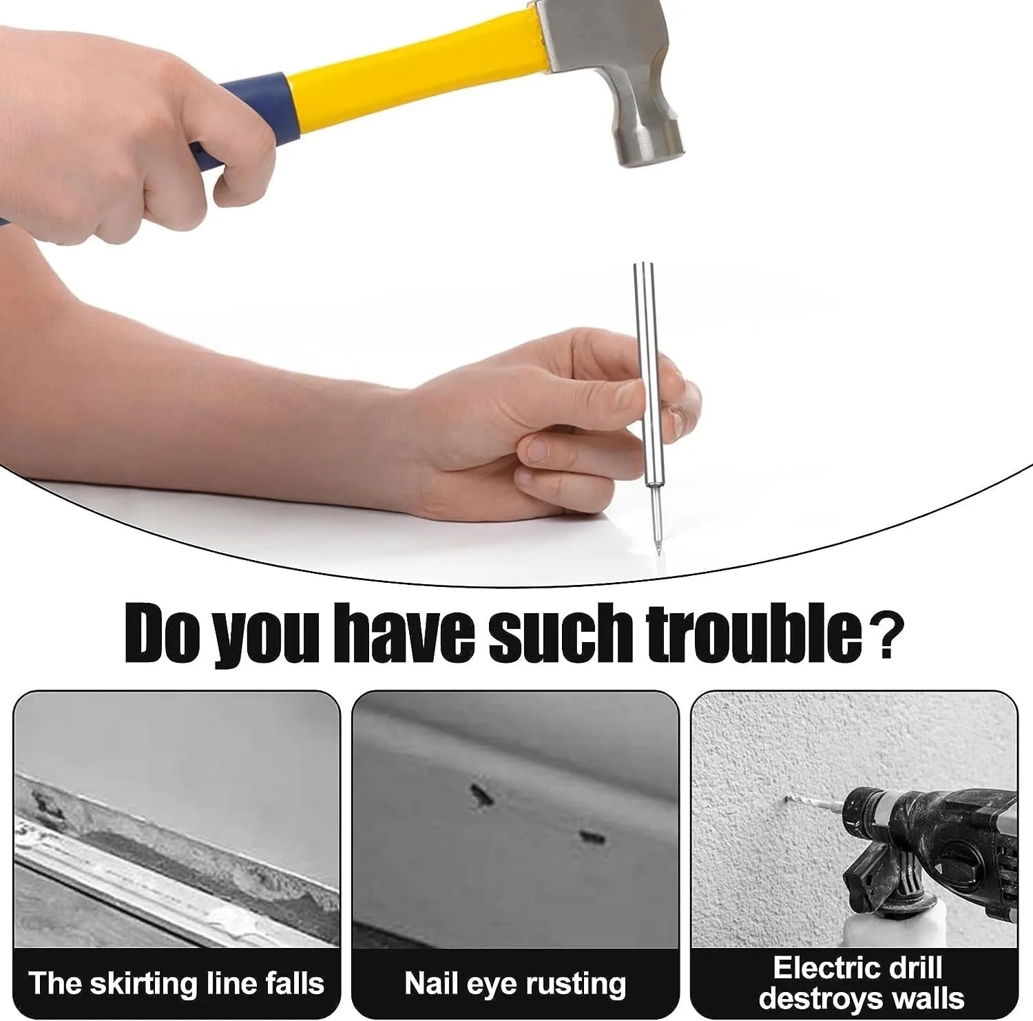 70% OFF🔥Double-Head Skirting Thread Seamless Nail