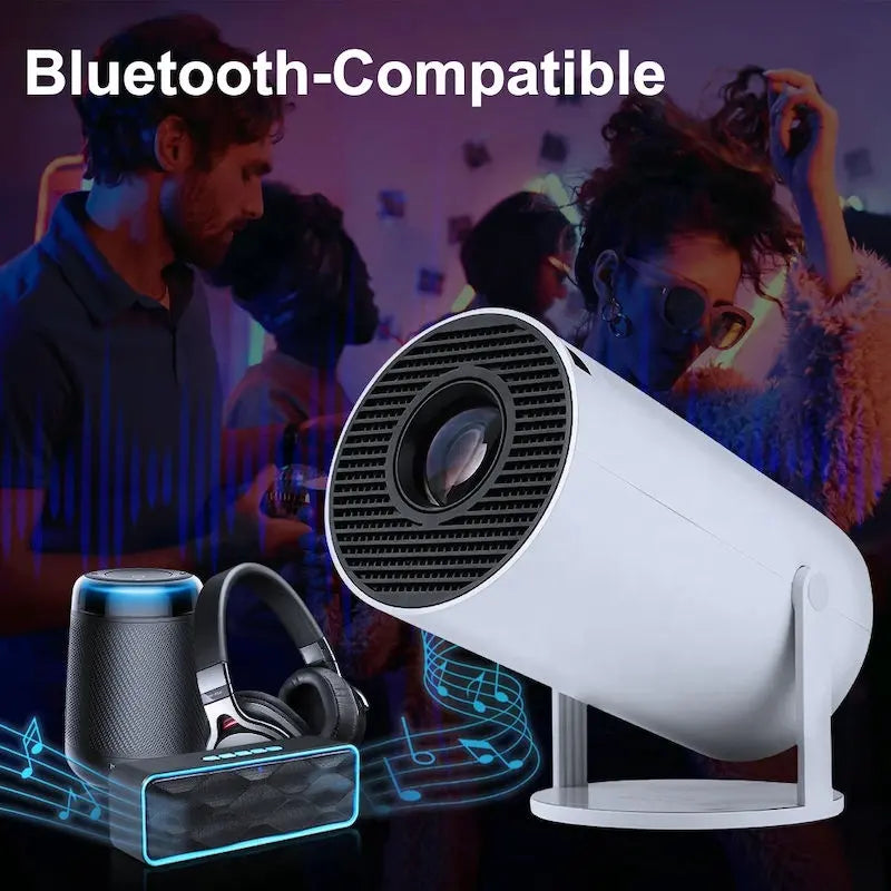 Proyector Led Plus UltraBeam HD, Compatible con WiFi 6, BT5.2 con Sistema Operativo Android 12.0, CorrecciÓN Trapezoidal AutomÁTica, Pantalla De 130 Pulgadas para TelÉFono/PC/Stick, HDMI  Compatible PS5, Xbox, Zoom Digital