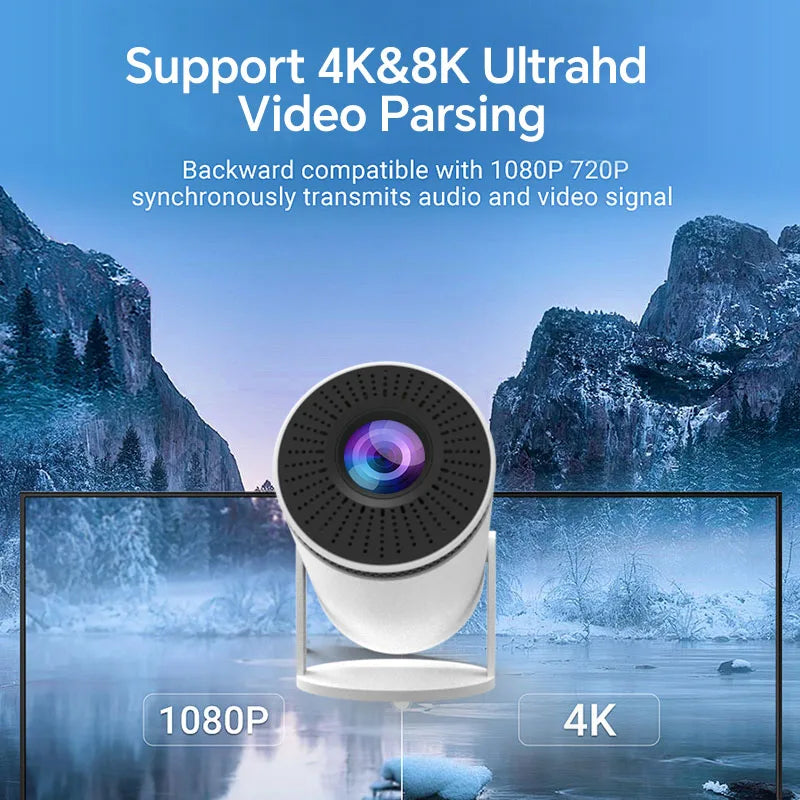 Proyector Led Plus UltraBeam HD, Compatible con WiFi 6, BT5.2 con Sistema Operativo Android 12.0, CorrecciÓN Trapezoidal AutomÁTica, Pantalla De 130 Pulgadas para TelÉFono/PC/Stick, HDMI  Compatible PS5, Xbox, Zoom Digital