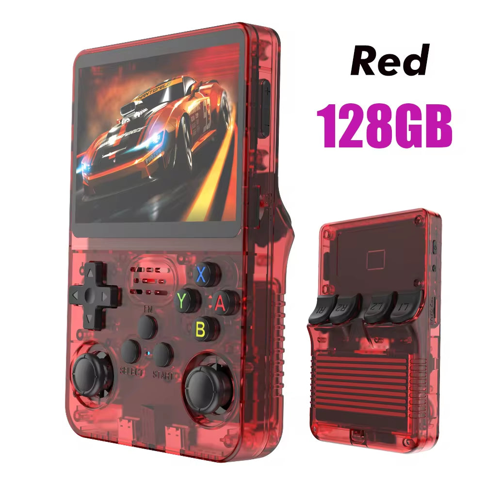 R36S Retro Handheld Video Game Console Linux System 3.5-Inch IPS Screen Mini Portable Handheld Video Player 64GB 15000 Games