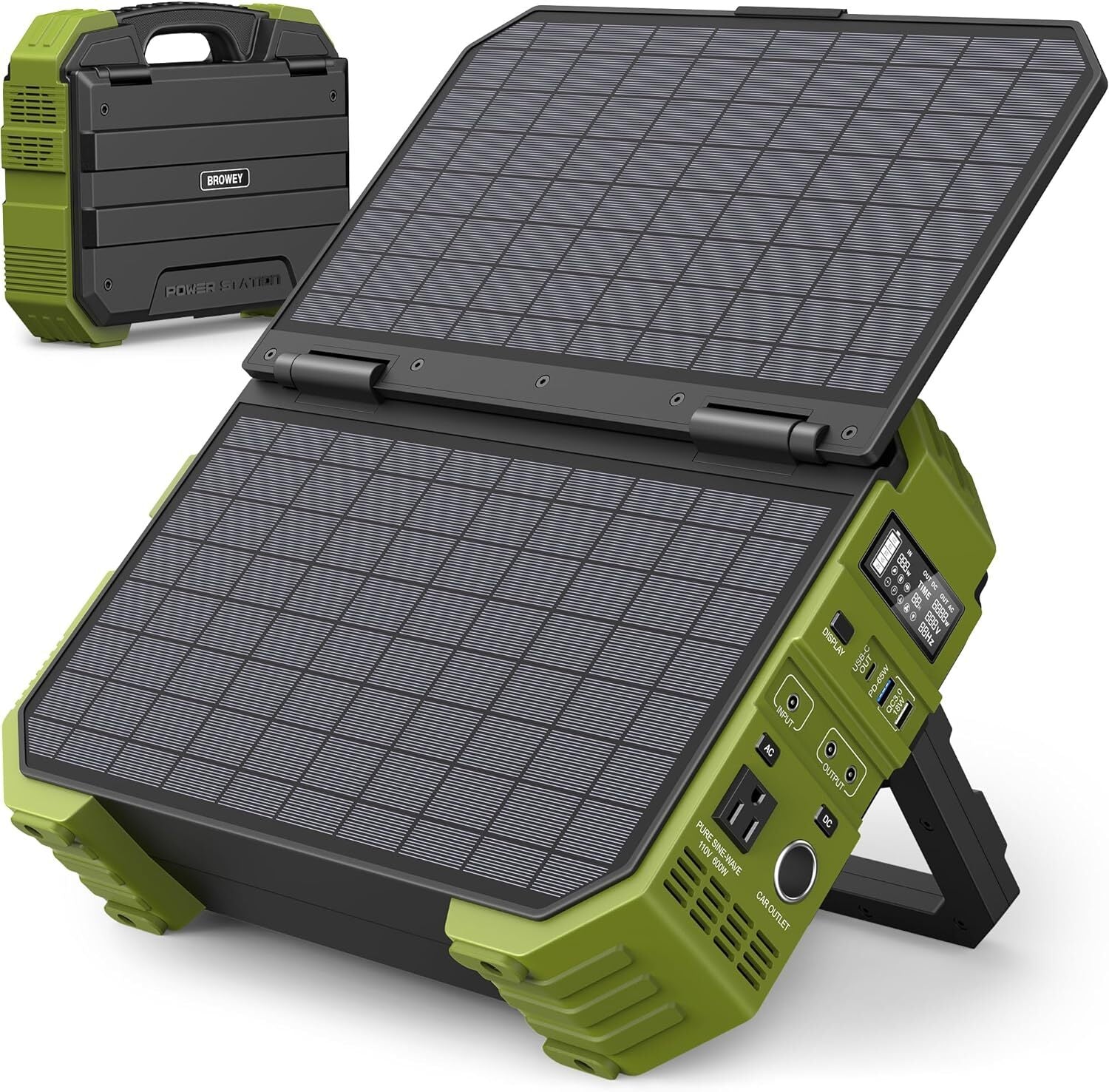 🔥Portable Power Station with Built-in Solar Panel【Worldwide Shipping】