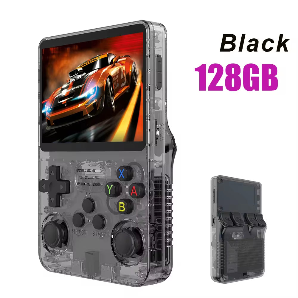 R36S Retro Handheld Video Game Console Linux System 3.5-Inch IPS Screen Mini Portable Handheld Video Player 64GB 15000 Games