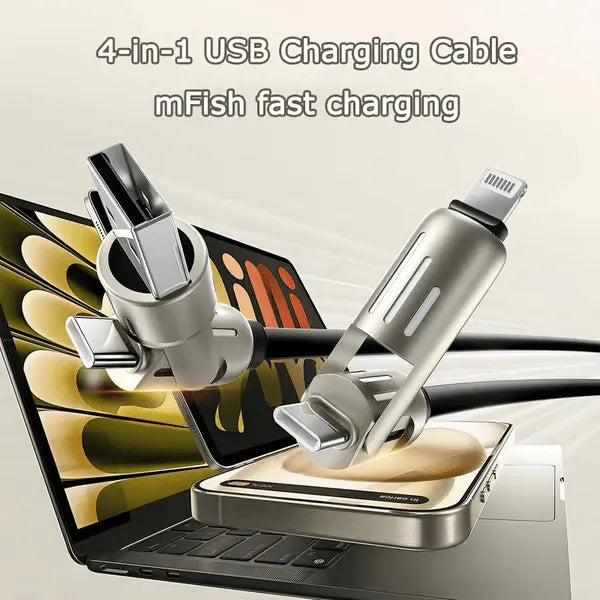 Last Day 50% OFF🔥4-in-1 USB Charging Cable mFish Fast Charging MAX 240W