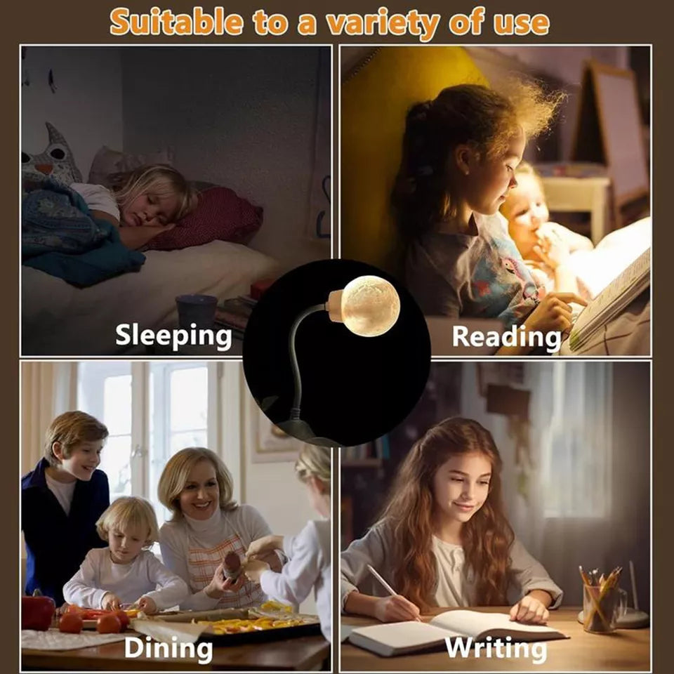 USB-PoweredVoice-Activated Voice-Controlled Bedroom Light3 Color Dimming Bedroom Bathroom